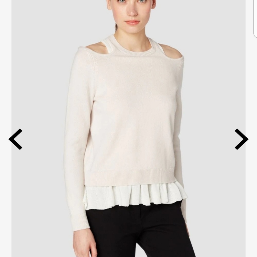 NEW Derek Lam 10 Crosby Layered Cream Sweater